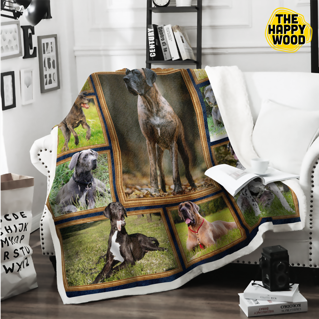 Great Dane Blanket The Happy Wood