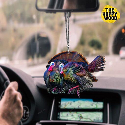 Turkey Hunting Two Turkeys PY184 KKH Car Hanging The Happy Wood