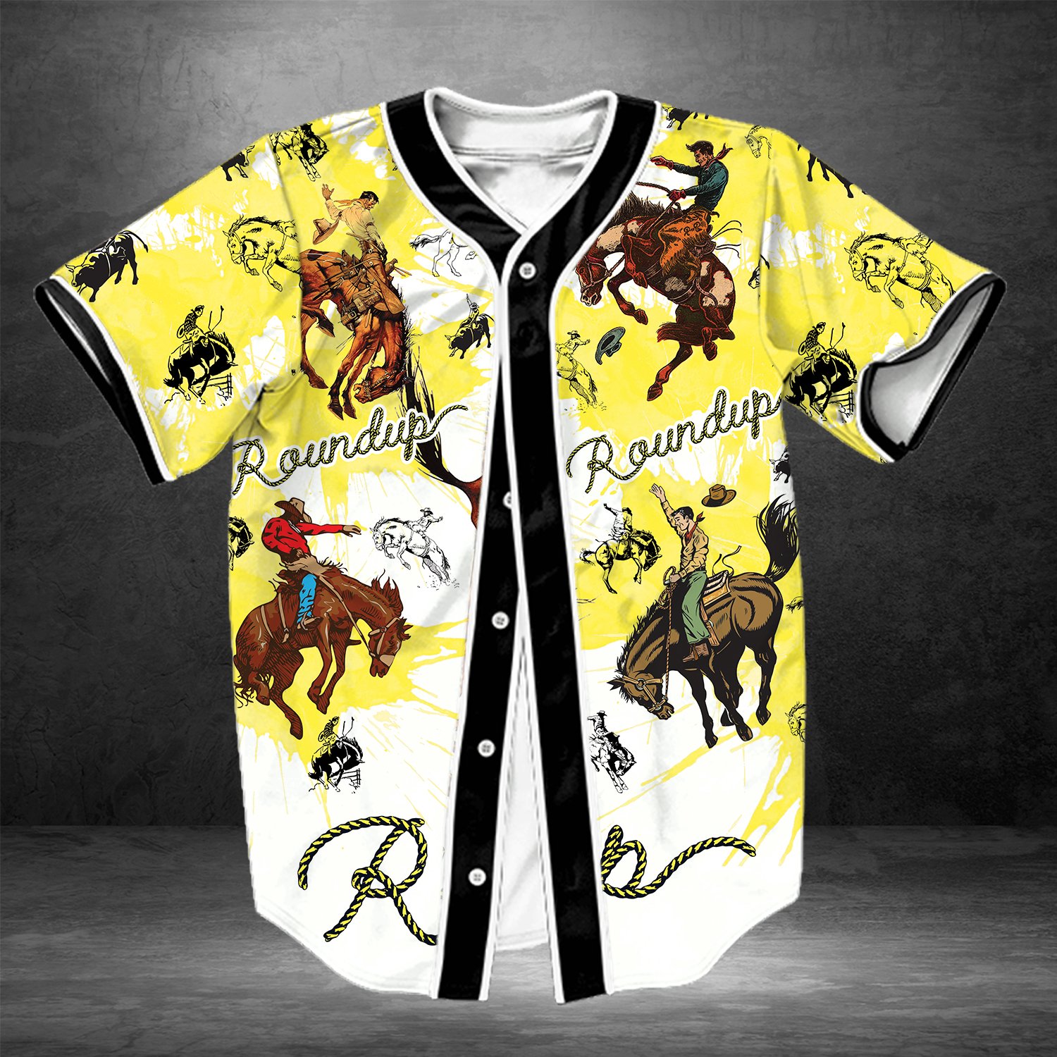 Rodeo Round Up Baseball Jersey Shirt - The Happy Wood