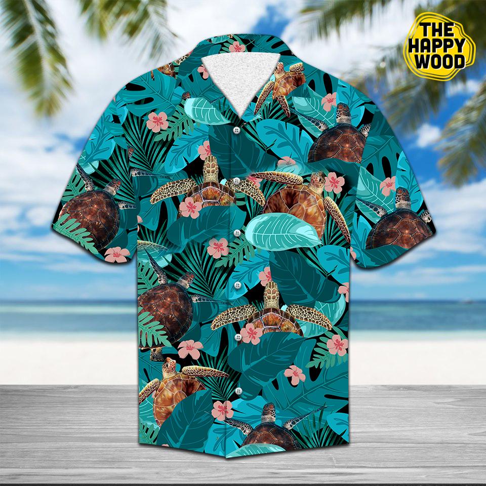 Tropical Turtle Hawaii Shirt - The Happy Wood