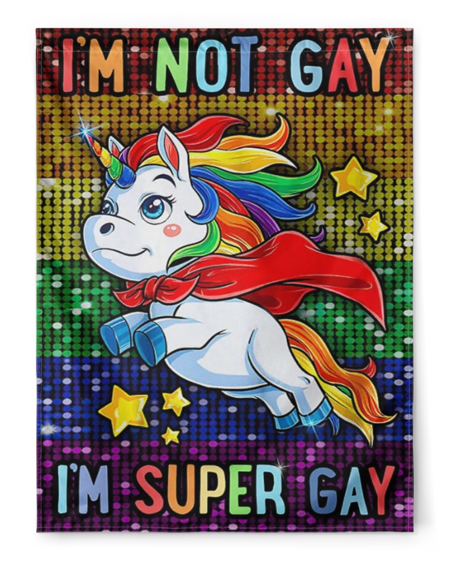 LGBT I'm Not Gay I'm Super Gay Flag Garden House Flag - The Happy Wood
