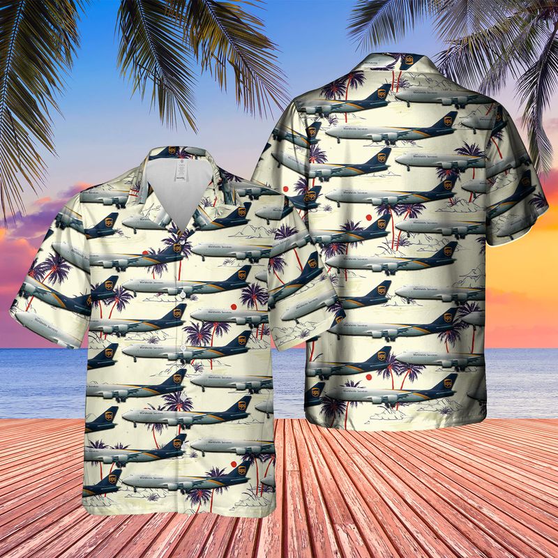 UPS Boeing 747 Hawaiian Hawaii Shirt - The Happy Wood